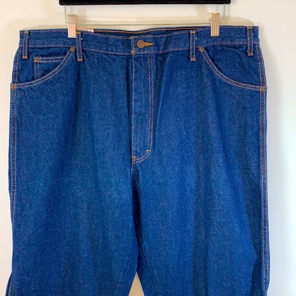 Dickies Relaxed Fit 2 Pair 100% Cotton Heavyweight Mens 42x32 Denim Jeans Pants - Picture 2 of 10